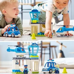 LEGO Juguete De Construccion Comisaria De Policia Y Helicoptero Con Luces Y Sonido Duplo* Puzzles Y Construcciones