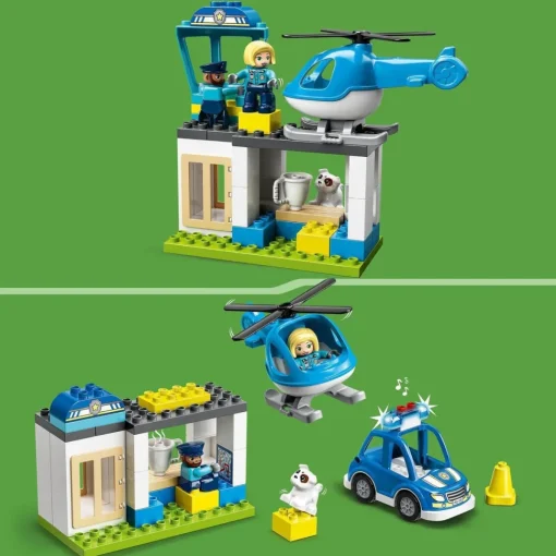 LEGO Juguete De Construccion Comisaria De Policia Y Helicoptero Con Luces Y Sonido Duplo* Puzzles Y Construcciones