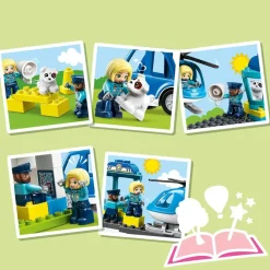 LEGO Juguete De Construccion Comisaria De Policia Y Helicoptero Con Luces Y Sonido Duplo* Puzzles Y Construcciones