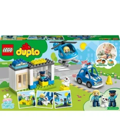 LEGO Juguete De Construccion Comisaria De Policia Y Helicoptero Con Luces Y Sonido Duplo* Puzzles Y Construcciones