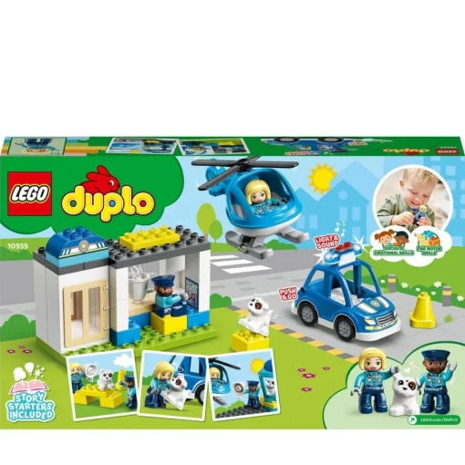 LEGO Juguete De Construccion Comisaria De Policia Y Helicoptero Con Luces Y Sonido Duplo* Puzzles Y Construcciones