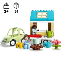 LEGO Juguete De Construccion Educativo Casa Familiar Con Ruedas Y Coche Duplo* Puzzles Y Construcciones