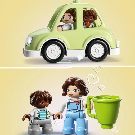LEGO Juguete De Construccion Educativo Casa Familiar Con Ruedas Y Coche Duplo* Puzzles Y Construcciones