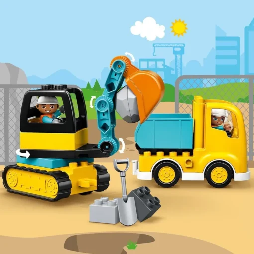 LEGO Juguete De Construccion Educativo Camion Y Excavadora Con Orugas Y Figuras Duplo* Puzzles Y Construcciones