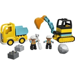 LEGO Juguete De Construccion Educativo Camion Y Excavadora Con Orugas Y Figuras Duplo* Puzzles Y Construcciones