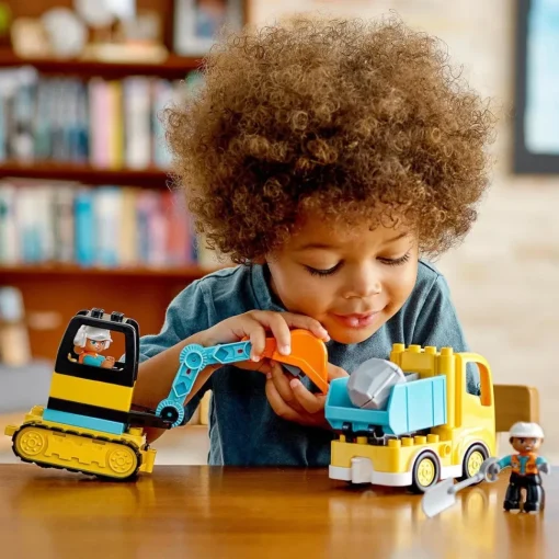 LEGO Juguete De Construccion Educativo Camion Y Excavadora Con Orugas Y Figuras Duplo* Puzzles Y Construcciones