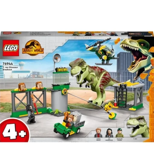 LEGO Juguete De Construccion Fuga Del Dinosaurio T. Rex Con Helicoptero Jurassic World* Puzzles Y Construcciones