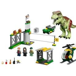 LEGO Juguete De Construccion Fuga Del Dinosaurio T. Rex Con Helicoptero Jurassic World* Puzzles Y Construcciones