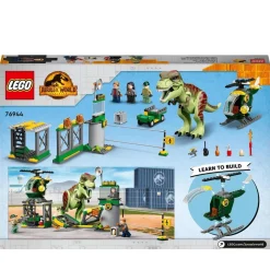 LEGO Juguete De Construccion Fuga Del Dinosaurio T. Rex Con Helicoptero Jurassic World* Puzzles Y Construcciones