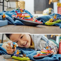 LEGO Juguete De Construccion Lancha De Rescate De Bomberos Y Barco Zodiac Para La Banera City* Puzzles Y Construcciones