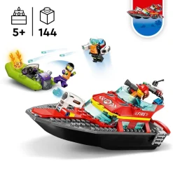 LEGO Juguete De Construccion Lancha De Rescate De Bomberos Y Barco Zodiac Para La Banera City* Puzzles Y Construcciones