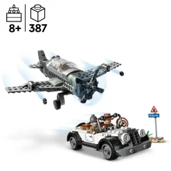 LEGO Juguete De Construccion Persecucion Del Caza Avion Indiana Jones* Puzzles Y Construcciones