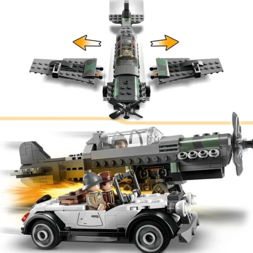 LEGO Juguete De Construccion Persecucion Del Caza Avion Indiana Jones* Puzzles Y Construcciones