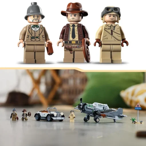 LEGO Juguete De Construccion Persecucion Del Caza Avion Indiana Jones* Puzzles Y Construcciones