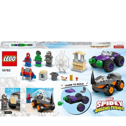 LEGO Juguete De Construccion Spidey Y Su Super Equipo Camiones De Combate De Hulk Y Rino Marvel* Puzzles Y Construcciones