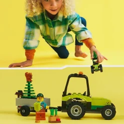 LEGO Juguete De Construccion Tractor Forestal Con Remolque Y Mini Figura De Jardinero City* Puzzles Y Construcciones