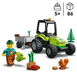 LEGO Juguete De Construccion Tractor Forestal Con Remolque Y Mini Figura De Jardinero City* Puzzles Y Construcciones
