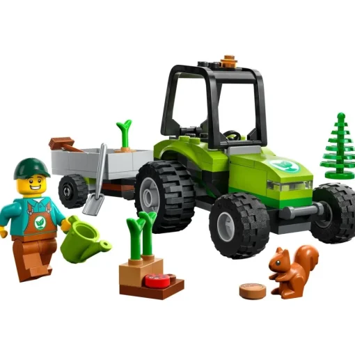 LEGO Juguete De Construccion Tractor Forestal Con Remolque Y Mini Figura De Jardinero City* Puzzles Y Construcciones