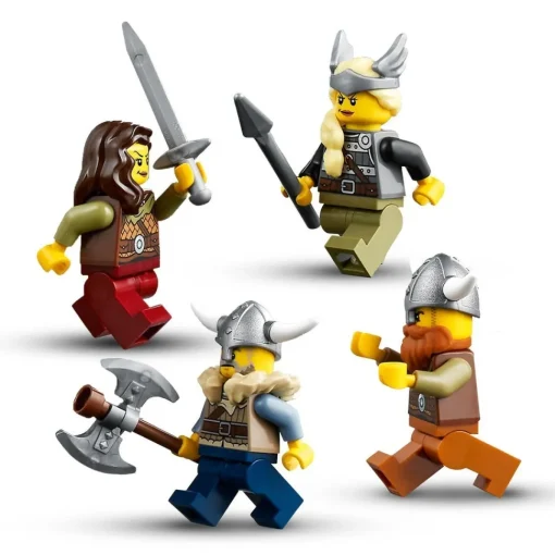 LEGO Juguete De Construccion Y Accion Barco Vikingo Y Serpiente Midgard, Casa, Dragon Y Lobo Creator 3En1* Puzzles Y Construcciones