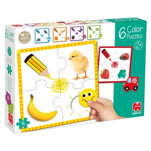 Goula Juguete De Madera Educativo 6 Puzzles De 4 Piezas Color Puzzle * Preescolar