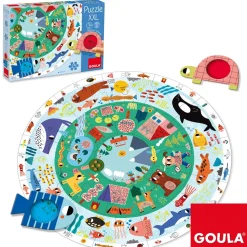 Goula Juguete De Madera Puzzle Xxl Descubre Animales * Preescolar