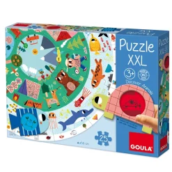 Goula Juguete De Madera Puzzle Xxl Descubre Animales * Preescolar