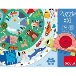Goula Juguete De Madera Puzzle Xxl Descubre Animales * Preescolar