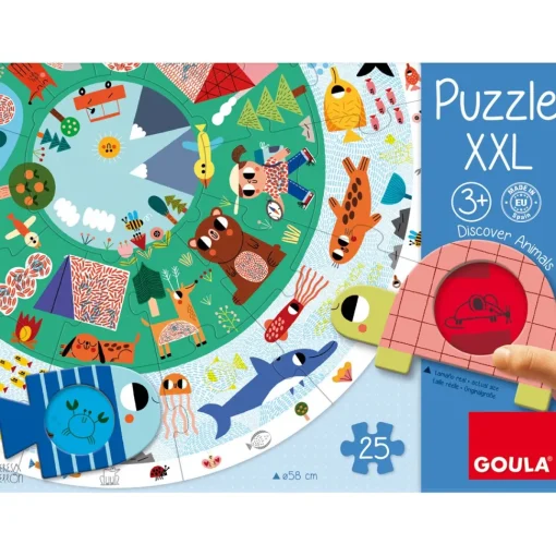 Goula Juguete De Madera Puzzle Xxl Descubre Animales * Preescolar