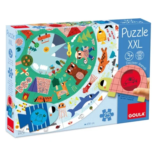 Goula Juguete De Madera Puzzle Xxl Descubre Animales * Preescolar
