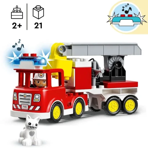 LEGO Juguete Educativo De Construccion Camion De Bomberos Con Luz Y Sonido Duplo* Puzzles Y Construcciones