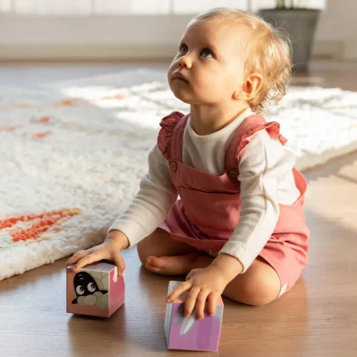 Goula Juguete Puzzle Cubico De 4 Cubos Ilustrados Con Animales De La Granja Cubic * Preescolar