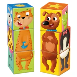Goula Juguete Puzzle Cubico De 6 Cubos De Los Animales Match & Mix * Preescolar