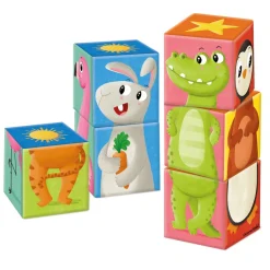 Goula Juguete Puzzle Cubico De 6 Cubos De Los Animales Match & Mix * Preescolar