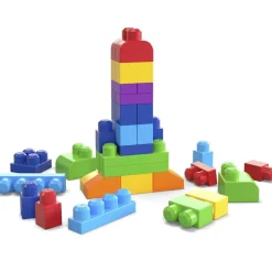 Mega Bloks Juguetes Para Bebes Bolsa Clasica Con 60 Bloques De Construccion* Puzzles Y Construcciones