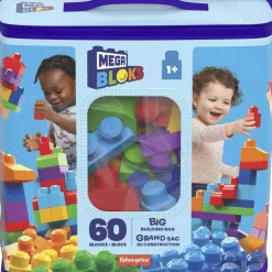Mega Bloks Juguetes Para Bebes Bolsa Clasica Con 60 Bloques De Construccion* Puzzles Y Construcciones