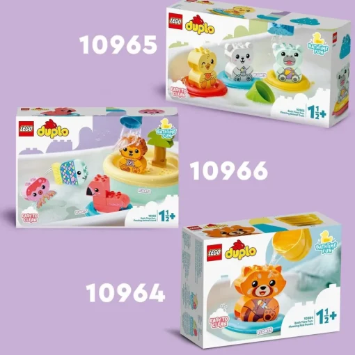 LEGO Juguetes Para La Banera Diversion En El Bano: Panda Rojo Flotante Duplo* Puzzles Y Construcciones