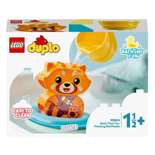 LEGO Juguetes Para La Banera Diversion En El Bano: Panda Rojo Flotante Duplo* Puzzles Y Construcciones