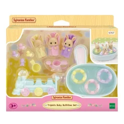 Sylvanian Families La Hora Del Bano De Los Trillizos * Munecas Y Peluches