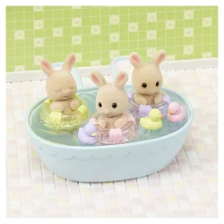 Sylvanian Families La Hora Del Bano De Los Trillizos * Munecas Y Peluches