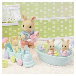 Sylvanian Families La Hora Del Bano De Los Trillizos * Munecas Y Peluches
