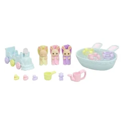 Sylvanian Families La Hora Del Bano De Los Trillizos * Munecas Y Peluches