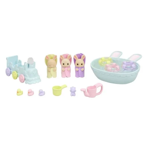 Sylvanian Families La Hora Del Bano De Los Trillizos * Munecas Y Peluches