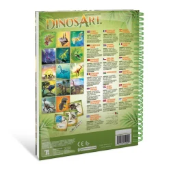 Dinos Art Libro Creativo De Pegatianas Por Numeros Cuaderno Dinosaurios Dinosart* Juegos Educativos