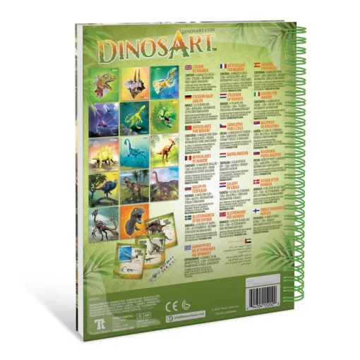 Dinos Art Libro Creativo De Pegatianas Por Numeros Cuaderno Dinosaurios Dinosart* Juegos Educativos