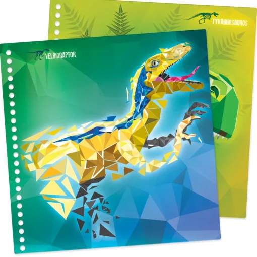 Dinos Art Libro Creativo De Pegatianas Por Numeros Cuaderno Dinosaurios Dinosart* Juegos Educativos
