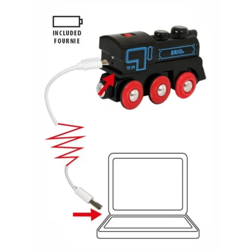 BRIO Locotomora Recargable Con Cable Mini Usb * Preescolar