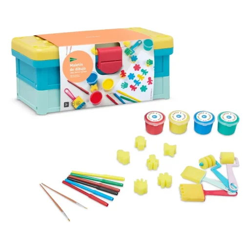 El Corte Inglés Maletin De Dibujo Con Pinturas, Sellos Y Rodillos De Espuma Crea, Pinta Y Colorea El Corte Ingles* Juegos Educativos