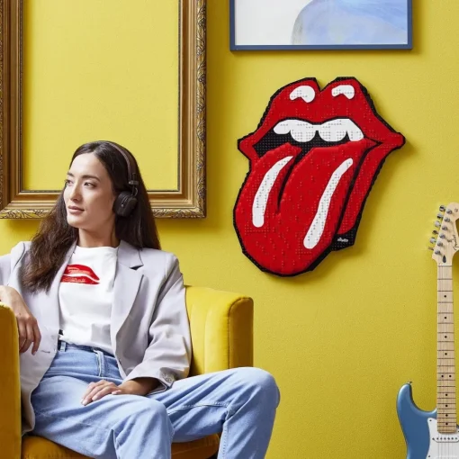 LEGO Manualidades De Decoracion The Rolling Stones Logo Cuadro Moderno Art* Puzzles Y Construcciones