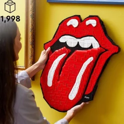 LEGO Manualidades De Decoracion The Rolling Stones Logo Cuadro Moderno Art* Puzzles Y Construcciones