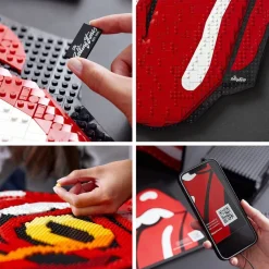 LEGO Manualidades De Decoracion The Rolling Stones Logo Cuadro Moderno Art* Puzzles Y Construcciones